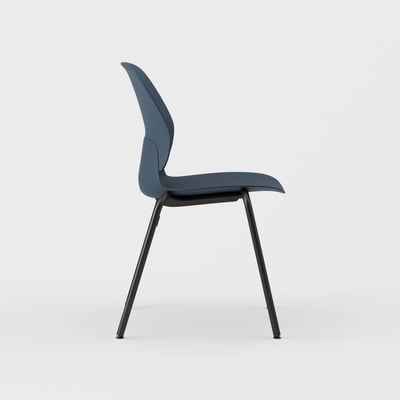 Maari Chair with 4-Leg Base - Indigo (TR-1V) / Black (TR-F) / Plastic Glide