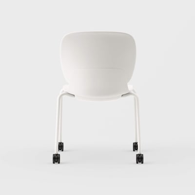 Maari Chair with 4-Leg Base - Smooth Plaster (TR-PLS) / Smooth Plaster (TR-PLS) / Soft Casters