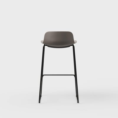 Maari Stool with Sled Base - Low Back / Coffee (TR-CF) / Black (TR-F)