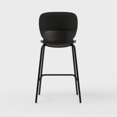 Maari Stool with 4-Leg Base - Black (TR-F) / Black (TR-F)
