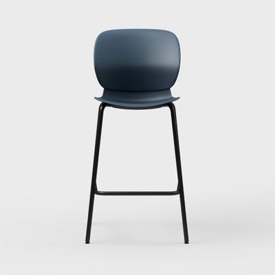 Maari Stool with 4-Leg Base - Indigo (TR-1V) / Black (TR-F)