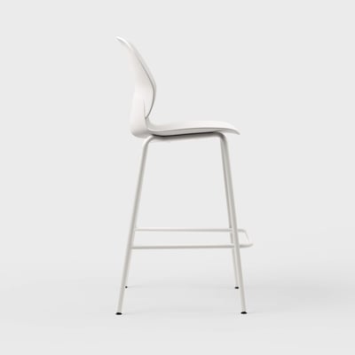 Maari Stool with 4-Leg Base - Smooth Plaster (TR-PLS) / Smooth Plaster (TR-PLS)