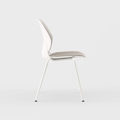 Maari Upholstered Chair with 4-Leg Base - Floyd 123 (S6-A) / Smooth Plaster (TR-PLS) / Glide