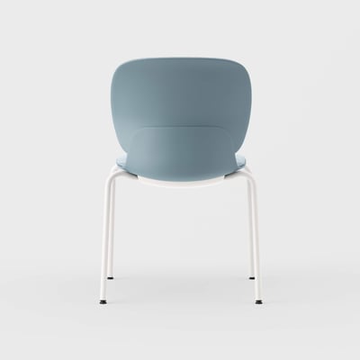 Maari Upholstered Chair with 4-Leg Base - Melange Nap 711 (S7-M) / Smooth Plaster (TR-PLS) / Glide