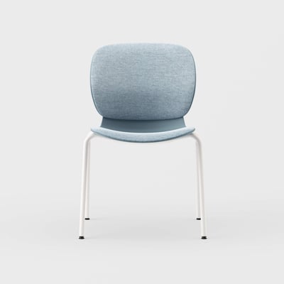 Maari Upholstered Chair with 4-Leg Base - Melange Nap 711 (S7-M) / Smooth Plaster (TR-PLS) / Glide
