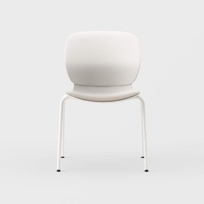 Maari Chair 4-Leg Base with Upholstered Seat - Floyd 123 (S6-A) / Smooth Plaster (TR-PLS) / Glide