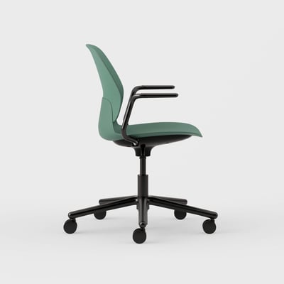 Maari Chair with 5-Star Base - Balsam (TR-1T) / Black (TR-F)