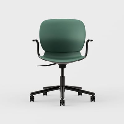 Maari Chair with 5-Star Base - Balsam (TR-1T) / Black (TR-F)