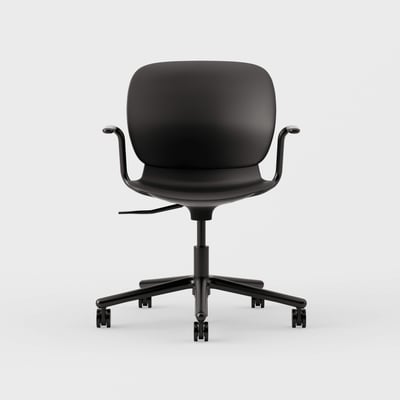 Maari Chair with 5-Star Base - Black (TR-F) / Black (TR-F)
