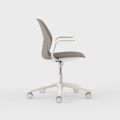 Maari Chair with 5-Star Base - Coffee (TR-CF) / Smooth Plaster (TR-PLS)