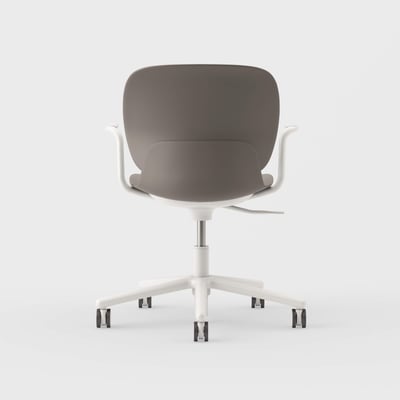 Maari Chair with 5-Star Base - Coffee (TR-CF) / Smooth Plaster (TR-PLS)