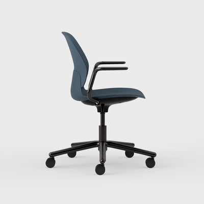 Maari Chair with 5-Star Base - Indigo (TR-1V) / Black (TR-F)
