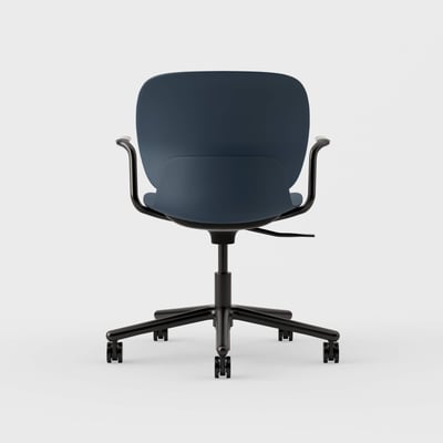 Maari Chair with 5-Star Base - Indigo (TR-1V) / Black (TR-F)