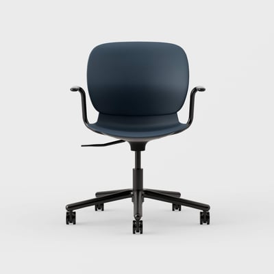 Maari Chair with 5-Star Base - Indigo (TR-1V) / Black (TR-F)