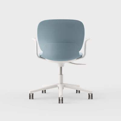 Maari Upholstered Chair with 5-Star Base - Melange Nap 711 (S7-M) / Smooth Plaster (TR-PLS)