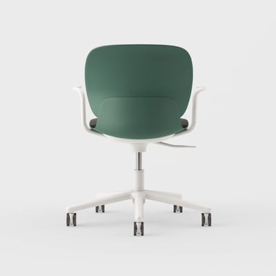 Maari Chair 5-Star Base with Upholstered Seat - Melange Nap 951 (S7-T) / Smooth Plaster (TR-PLS)