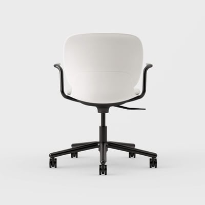 Maari Chair 5-Star Base with Upholstered Seat - Ramie Gunnie (4V-GN) / Black (TR-F)