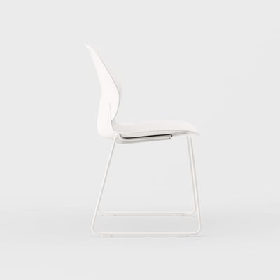 Maari Chair with Sled Base - Smooth Plaster (TR-PLS) / Smooth Plaster (TR-PLS)