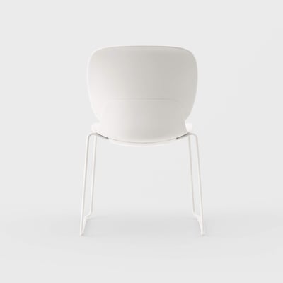 Maari Chair with Sled Base - Smooth Plaster (TR-PLS) / Smooth Plaster (TR-PLS)