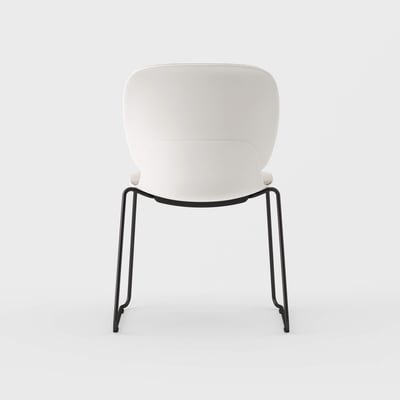 Maari Upholstered Chair with Sled Base - Floyd 123 (S6-A) / Black (TR-F)