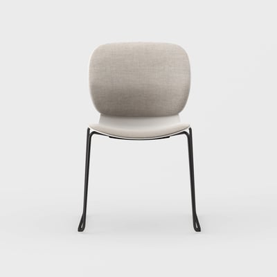 Maari Upholstered Chair with Sled Base - Floyd 123 (S6-A) / Black (TR-F)