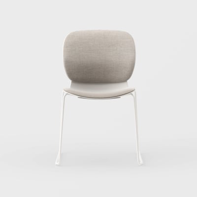 Maari Upholstered Chair with Sled Base - Floyd 123 (S6-A) / Smooth Plaster (TR-PLS)