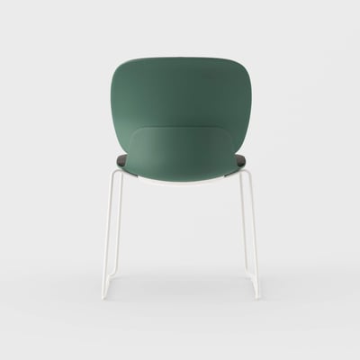Maari Upholstered Chair with Sled Base - Melange Nap 951 (S7-T) / Smooth Plaster (TR-PLS)