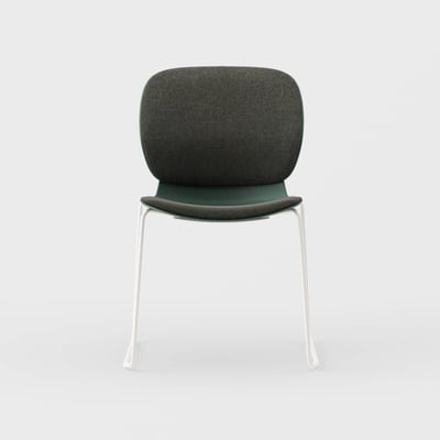 Maari Upholstered Chair with Sled Base - Melange Nap 951 (S7-T) / Smooth Plaster (TR-PLS)