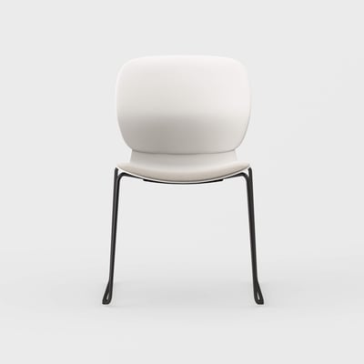 Maari Chair Sled Base with Upholstered Seat - Floyd 123 (S6-A) / Black (TR-F)