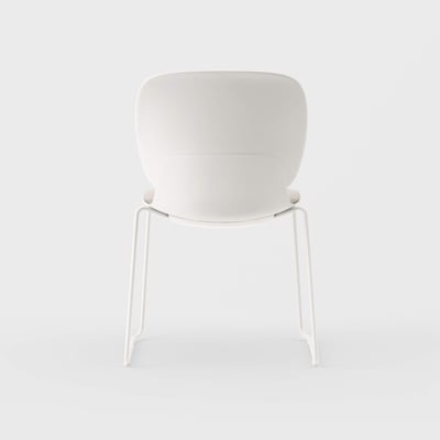 Maari Chair Sled Base with Upholstered Seat - Floyd 123 (S6-A) / Smooth Plaster (TR-PLS)
