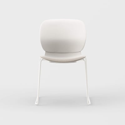 Maari Chair Sled Base with Upholstered Seat - Floyd 123 (S6-A) / Smooth Plaster (TR-PLS)