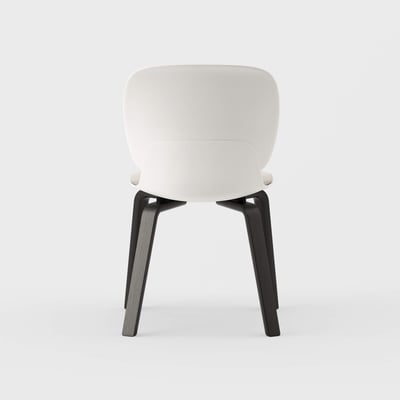 Maari Chair Wood Base with Upholstered Seat - Floyd 123 (S6-A) / Ink on Oak (M5-W43)