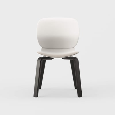 Maari Chair Wood Base with Upholstered Seat - Floyd 123 (S6-A) / Ink on Oak (M5-W43)