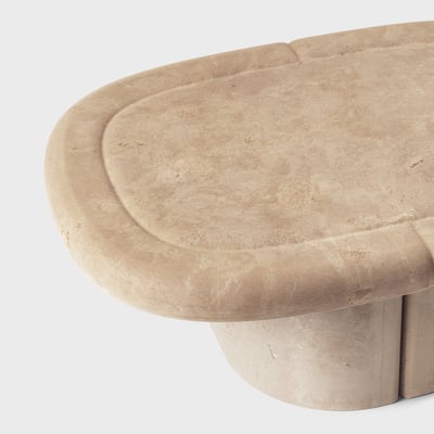 Alder Coffee Table - Oval / Biodegradable Sand (MWA_SD)