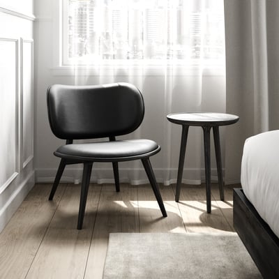 Mater Lounge Chair - Black Beech with Leather (MW_BB)
