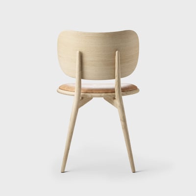 Mater Dining Chair - Matte Lacquered Oak with Leather (MW_LO)