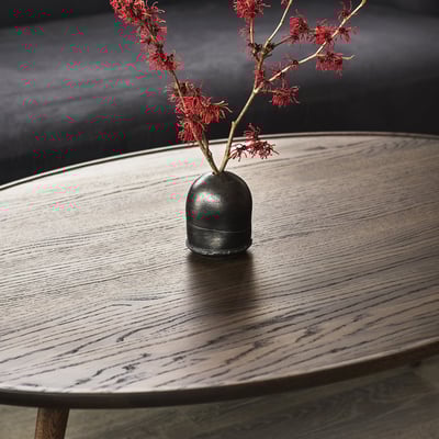Accent Oval Coffee Table - Sirka Grey Stained Oak (MW_GO)