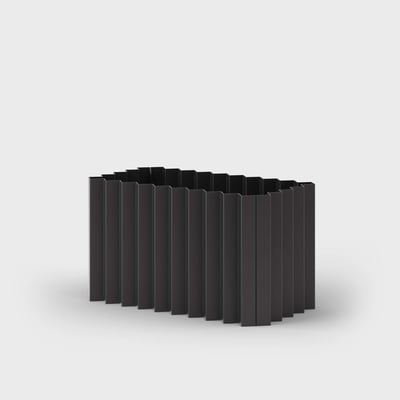 Tess Planter - Short Rectangle / Charcoal (TR-F)