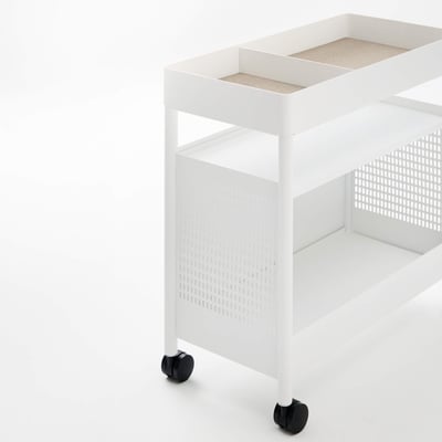 Nomad Storage Cart - Smooth Plaster (TR_PLS) / With Casters