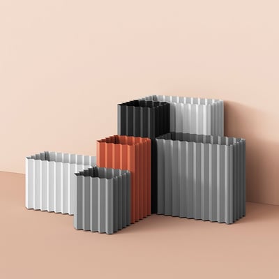 Tess Planter - Short Square / Stone (S-ST)
