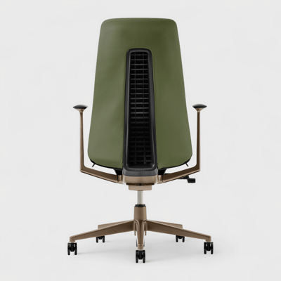 Fern Office Chair with Bronze Base - Sage (XJ_SA) / No / No