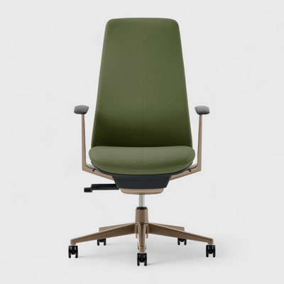 Fern Office Chair with Bronze Base - Sage (XJ_SA) / No / No