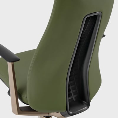 Fern Office Chair with Bronze Base - Sage (XJ_SA) / No / No