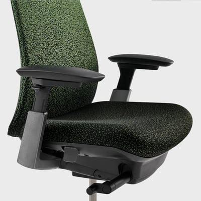 Haworth x Xbox: Fern Gaming Chair - Gradient Knit / Green & Black (FG_LB) / No