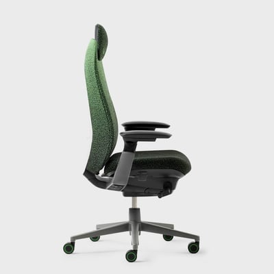 Haworth x Xbox: Fern Gaming Chair - Gradient Knit / Green & Black (FG_LB) / No