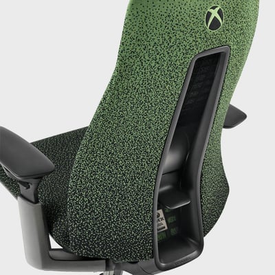 Haworth x Xbox: Fern Gaming Chair - Gradient Knit / Green & Black (FG_LB) / Yes