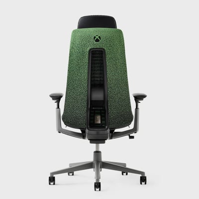 Haworth x Xbox: Fern Gaming Chair - Gradient Knit / Green & Black (FG_LB) / Yes