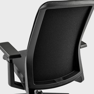 Very Black Leather Outlet Chair - No