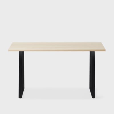 Elements Laminate Top Wide Leg Desk - Laminate/29X58 / Wide Leg / Field Elm (H_KP)/Charcoal (TR_K)