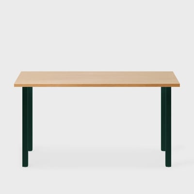 Elements Laminate Top Skinny Leg Desk - Laminate/29X70 / Skinny Leg / Landmark (H_KM)/Moss (S_FM)